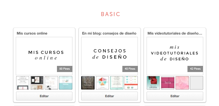 Cómo organizar tus boards en pinterest